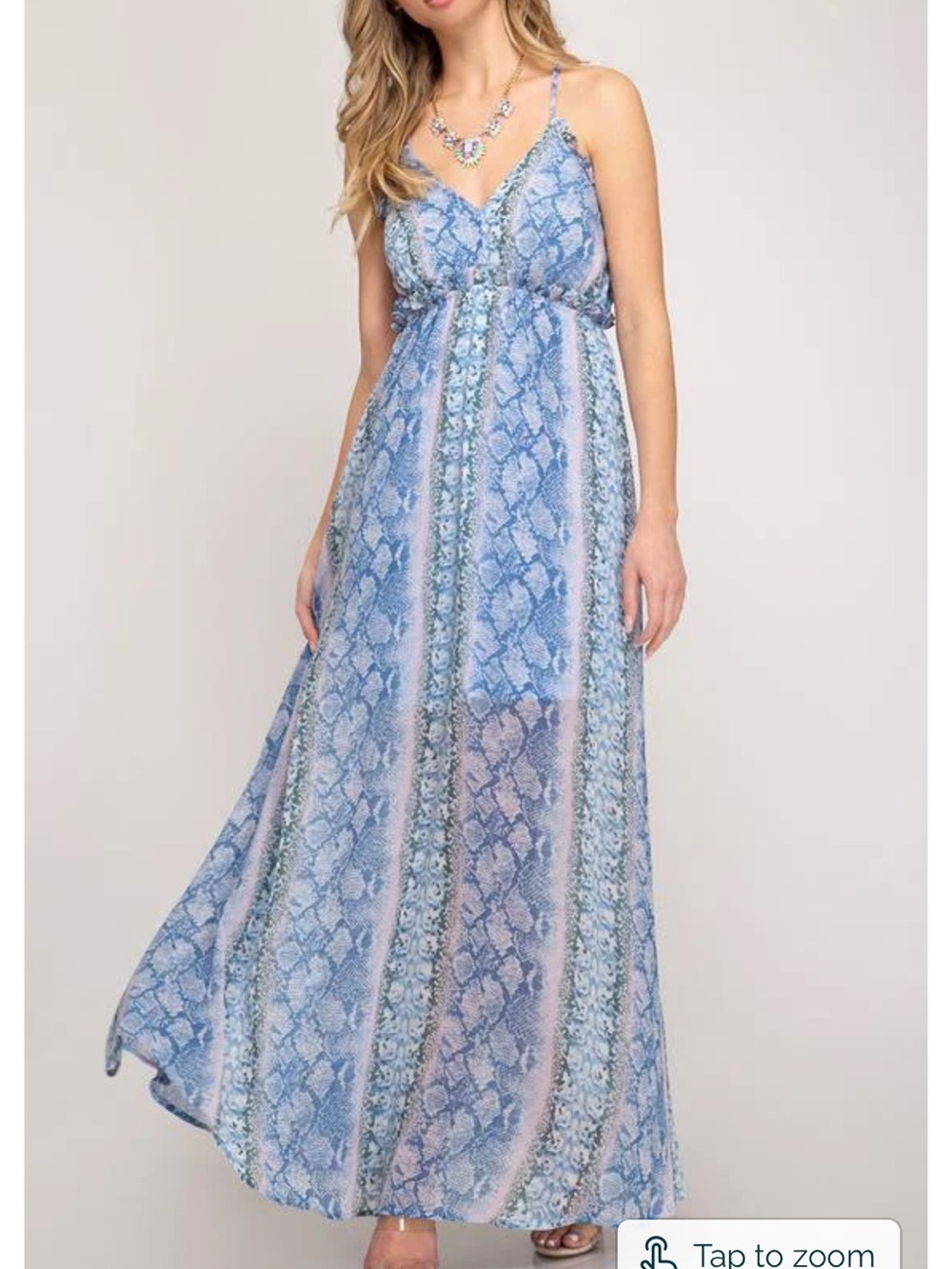 She + Sky Blue Maxi Dress Size Small